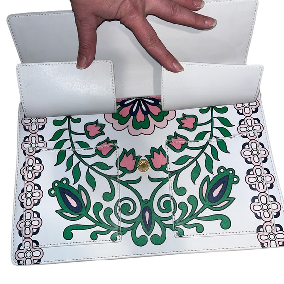 PRICE IS FIRM! Tory Burch Gemini Link Chain Printed Leather Crossbody - Picture 13 of 17